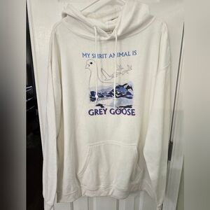 Bespoke White Hoodie Grey Goose NEW WITHOUT TAGS XXL